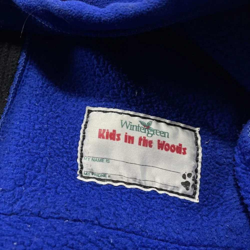 Wintergreen Northern Wear Jacket Kids 3T Blue Fleece Hooded Full Zip Polartec